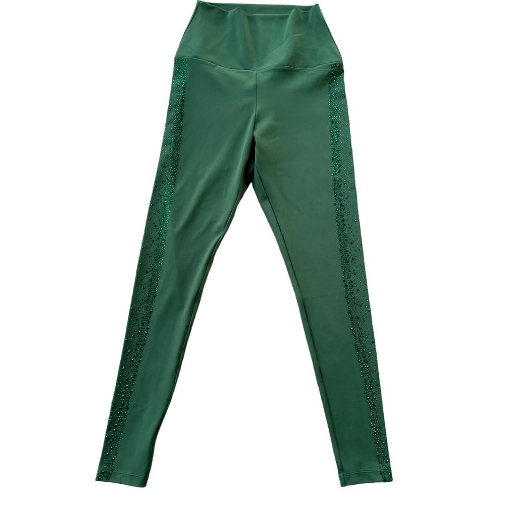 LuxeLady Fit Diamond Emerald Green High Waist Sz Small - Picture 2 of 5